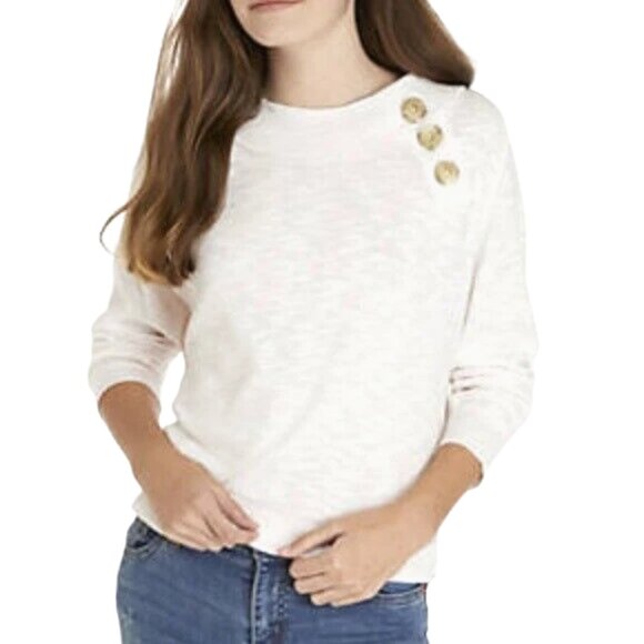 Free People We the Free Don't Forget Me Top Womens Medium Ivory Long Sleeve Boho - Picture 3 of 16